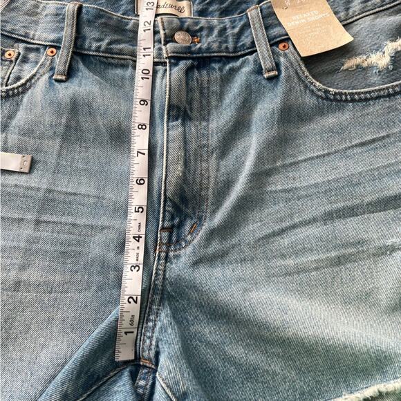 Madewell Relaxed Denim Distressed Raw Hem Jeans Shorts Size 18W - Picture 10 of 15